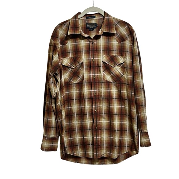Pendleton Men's Brown Plaid Shirt - Picture 1 of 7